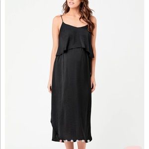 Ripe Maternity Black Nursing Slip Dress